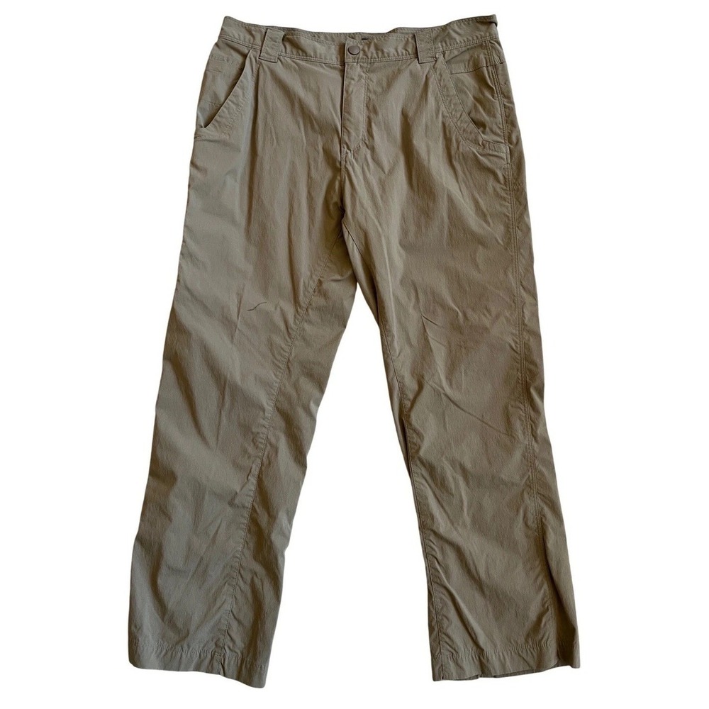 Royal Robbins Mens 36x30 Hiking Pants Tan Khaki Nylon Stretch Outdoor Trekking